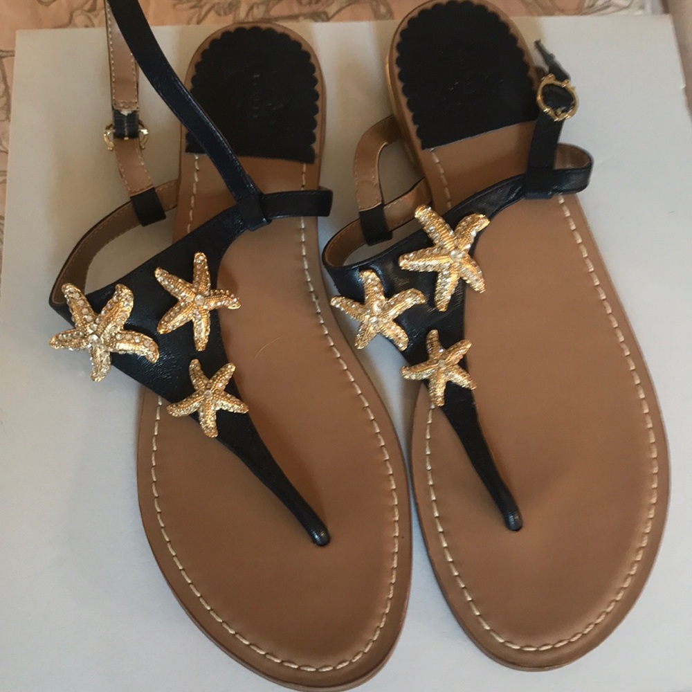 C.Wonder Navy/Gold Sandals